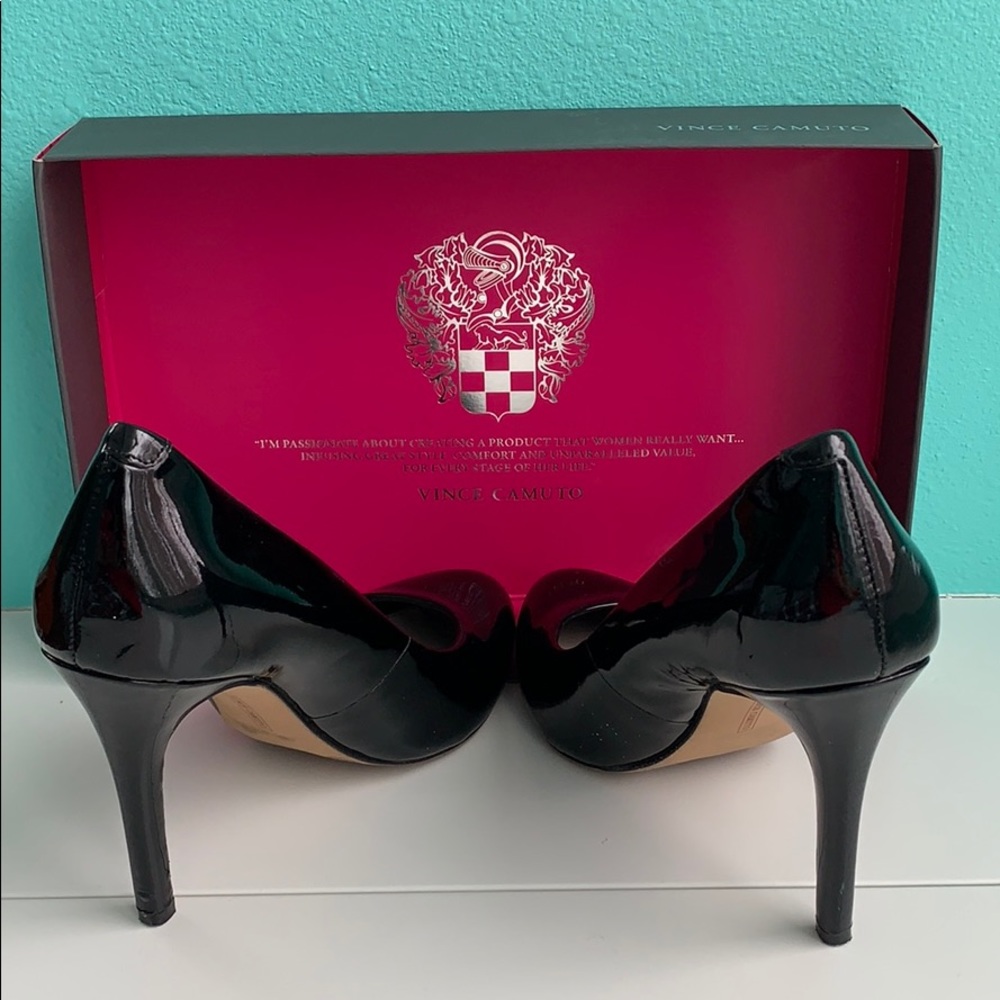 Vince Camuto Black Patent High Heels - Picture 2 of 7